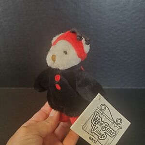 GANZ Wee-Bear Village Lucky Lady Bug 5" Vintage Mini Plush Teddy NWT